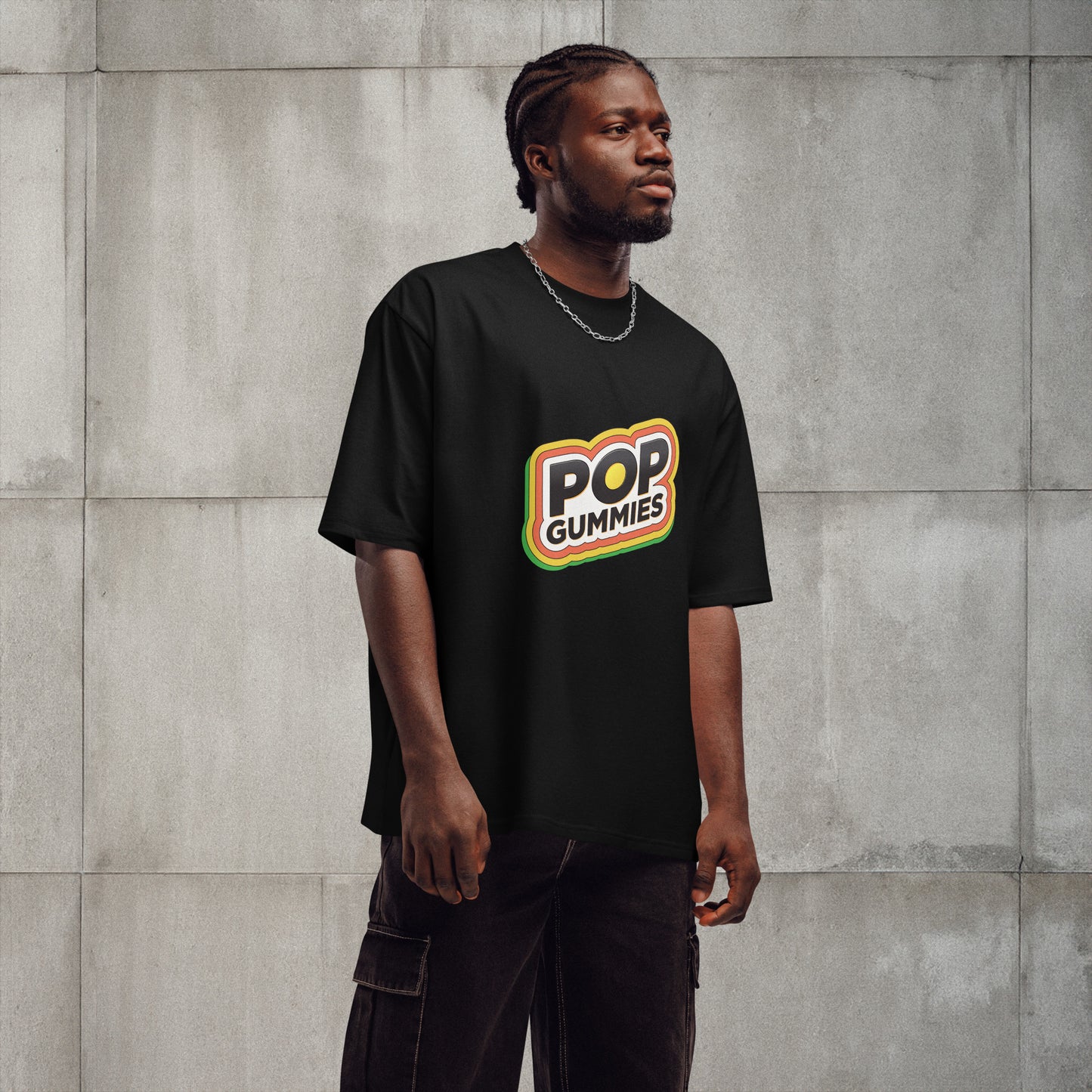 Pop Chest Oversized heavyweight t-shirt